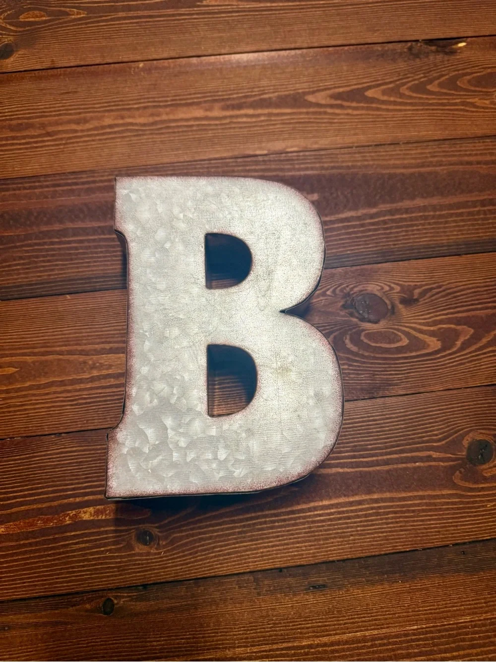 Hobby Lobby Galvanized Metal Letter “B” - Rustic Farmhouse Decor